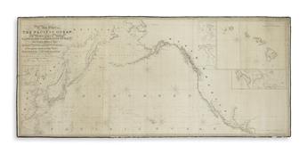 (BLUEBACK CHARTS.) Norie, J.W. A New Chart of the Pacific Ocean Exhibiting the Western Coast of America, Cape Horn to Beerings Strait,
